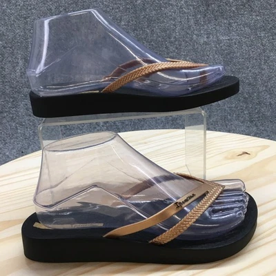 Sandalias Ipanema Mujer 6 Tanga Chanclas Sin Cordones Cuña Marrón Goma Informales NUEVAS Foto 1 de 4