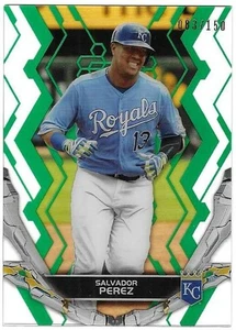 Salvador Perez 2019 TOPPS MLB HIGH TEK GREEN PARALLEL CARD #28 KC Royals SP /150 - Picture 1 of 2