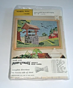 Aunt Lydia's Punch Needle Wall Hanging Wishing well #688 24" by 36" NOS - Picture 1 of 6