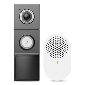 TP-Link Tapo Inteligentny akumulator wideo dzwonek do drzwi czarny biały IP66 IR CE RoHS RCMR-NZFCC - Zdjęcie 1 z 1