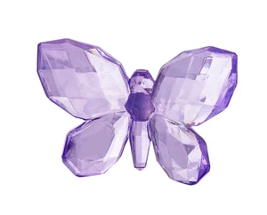 X1 farfalla viola chiaro CRYSTAL EXPRESSIONS magnete frigorifero Ganz acry-609 - Foto 1 di 5