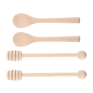 4Pcs Wooden Honey Dipper Sticks for Honey and Syrup Dispensing - Picture 1 of 11
