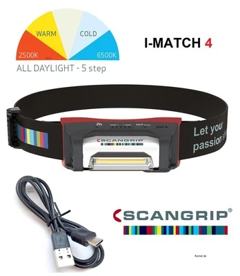 Scangrip I-MATCH 4 Detailing Stirnlampe Kopflampe Arbeitsleuchte Aufbereitung - Image 1 of 4