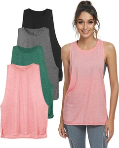 Workout Tank Tops for Women Lightweight Running Tanks Basic Gym Tops Sleeveless  - Picture 1 of 12