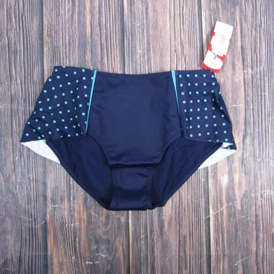 Spanx Swim Skirt Bottom Womens 8 Navy Polka Dot Shaping Tummy Control Style 2680 - Image 1 of 4