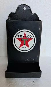 Match Holder Texaco Tin Black  Collectible - Picture 1 of 2