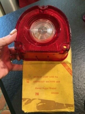 Nuevo de Lote Antiguo Chevrolet Biscayne 1968 Retroceso Luz Retroceso Lente 5959826 Foto 1 de 4