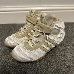 adidas Monaco Goodyear Trainers 2004 White Gold 538592 Ladies UK 7.5 - Picture 1 of 15