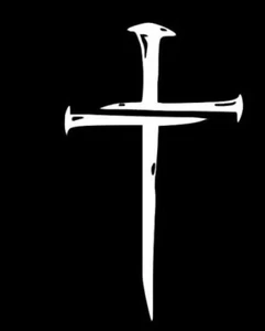 Nail Christian Cross Jesus DieCut Vinyl Window Decal Sticker Car Truck SUV JDM - Picture 1 of 2