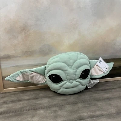 Almohada Pottery Barn Kids Star Wars Madalorian The Child verde multi nueva con etiquetas ob Foto 1 de 4