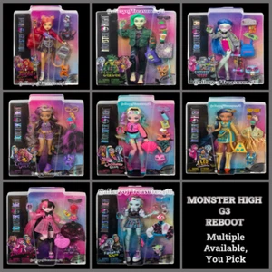Muñeca G3 Reboot Monster High Deuce Draculaura Cleo Lagoona Ghoulia Generación 3 - Imagen 1 de 32