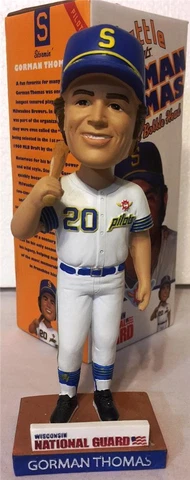 2013 MILWAUKEE BREWERS GORMAN THOMAS "SEATTLE PILOTS" SGA BOBBLEHEAD ~ NIB Cover