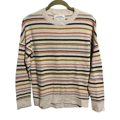 REI Co-op Wallace Lake 华夫格毛衣女式小号条纹保暖针织 — 第 1/4 张图片