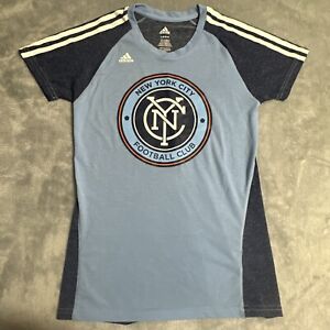 New York Soccer Jersey Shirt Youth Girls Adidas Blue Sz L