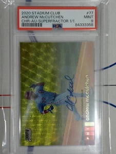 Andrew McCutchen 2020 Topps Stadium Club Chrome Superfractor Autograph PSA9 - Picture 1 of 2