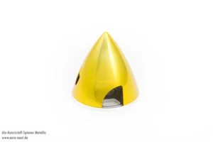 Alu-Kunststoff Spinner 75mm Metallic-Gelb für starre Luftschrauben Neu aero-naut - Bild 1 von 2