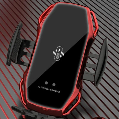 Smart Sensor Wireless Automatic Clamping Car Phone Holder Fast Charger Mount 10W - Image 1 of 4