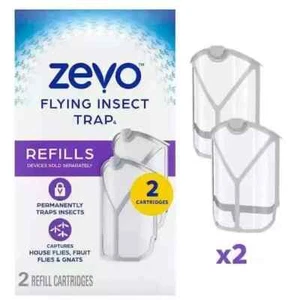 ZEVO Light Trap Refill Cartridges Capture Fruit Flies, Gnats (2 Cartridges) - Picture 1 of 4