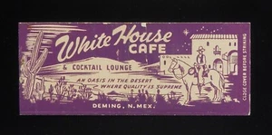 1940er Jahre volle Länge weißes Haus Cafe & Cocktail Lounge Cowboy Kaktus Deming fast neuwertig in OVP - Bild 1 von 2