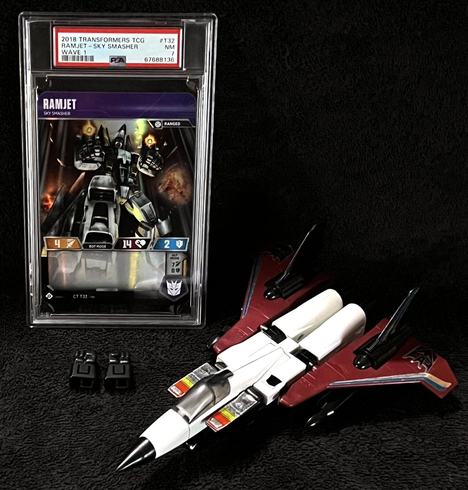 G1 1985 RAMJET • 100% COMPLETE • PSA CARD HASBRO STAMP • VINTAGE G1 TRANSFORMERS - Image 1 of 4