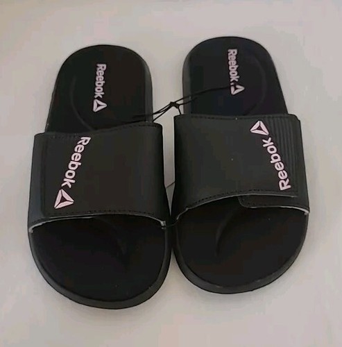Sandali Reebok Slides bambina taglia 1 neri slip on memory foam scarpe leggere