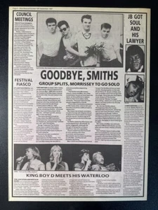THE SMITHS SPLIT UP | 15X11" 1987 NME MAGAZINE ARTICLE L450 - Bild 1 von 1