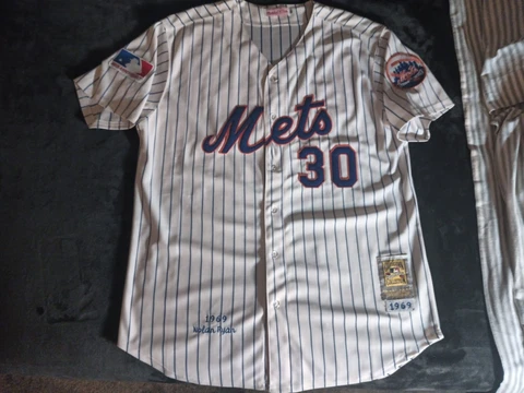 Authentic Mitchell & Ness MLB New York Mets Nolan Ryan 1969 Baseball Jersey Cover