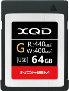 INDMEM 64GB XQD Flash Memory Card 5X Tough MLC 440MB/S Supports PCIe 2.0 USB 3.0 - Picture 1 of 4