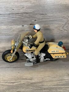 Vintage 1994 Buddy L Police Harley Davidson Motorcycle W/ Figure UNTESTED READ