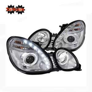 For 1998-2005 Lexus GS300 GS400 GS430 Chrome Projector Headlights LED DRL Halo - Picture 1 of 5