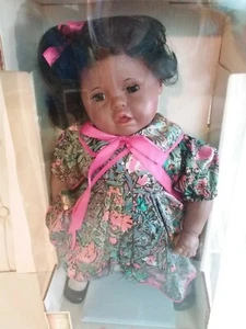 Brand New 1993 Lissi Doll Darlene African American 21"  COA NIB w Stand Numbered - Picture 1 of 12