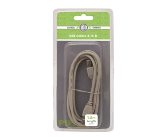PIFCO PCA1015 USB Cable A to B 1.8m USB Printer Scanner Laptop Computer Data New - Picture 1 of 3