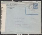 GB used Levant 1919 KGV 2d Censored Cover Front w Constantinople Postmark