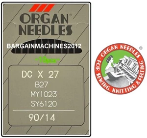 ORGAN DCX27 B27 MY1023 SY6120 90/14 OVER LOCK INDUSTRIAL SEWING MACHINE NEEDLES - Picture 1 of 3