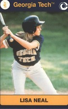 1991 Georgia Tech Collegiate Collection Multi-Sport Card #130 Lisa Neal Softball