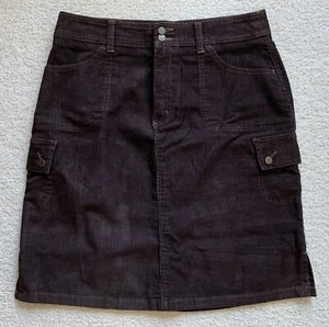 Falda Carga Pana Eddie Bauer De Colección Talla 10 Marrón Años 90 Y2K Academia Hasta la Rodilla - Imagen 1 de 11