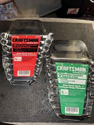 Juego de llaves combinadas Sears Craftsman EE. UU. 18 piezas en rack métrico SAE a juego  Foto 1 de 4