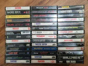 Heavy Metal Hard Rock Cassette Lot 42 Tapes Savatage Iron Maiden - Picture 1 of 6