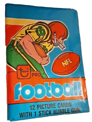 1981 Topps Football Wax Pack Sealed In 1979 Wrapper 12 picture cards 1 stick gum - Image 1 of 4