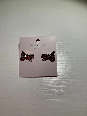Kate Spade New York Skinny Mini Bow Stud Earrings - Gold Plated New  - Image 1 of 4