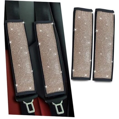  Car Seat Belt Covers,Universal Car Seat Belt Pads Cover,Car Seat Belt Gold-2PC - Image 1 of 4