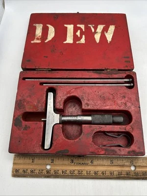 Lufkin 千分表深度计编号 513 美国带定制木盒 — 第 1/4 张图片