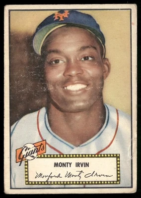 1952 Topps #26 Monte Irvin 1952 TOPPS MONTE IRVIN #26 VG+ - Image 1 of 2