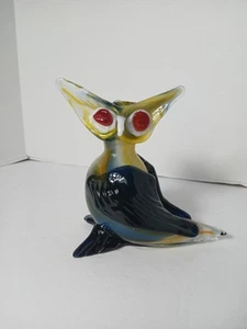 Vtg Cristales De Chihuahua Murano Hand Blown Glass Art Owl Figurine Birds Mexico - Picture 1 of 13