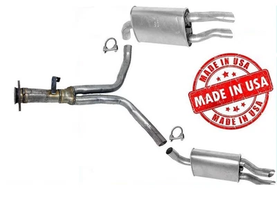 Tubo Y trasero con sistema de silenciador doble HECHO EN EE. UU. para Chevrolet Corvette 1986-1990 Foto 1 de 4