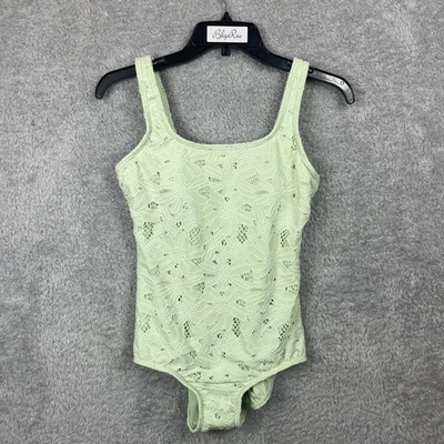 NWOT Lands' End Women's One Piece Lace Tugless Swimsuit Pastel Green Size 8 - Image 1 of 4
