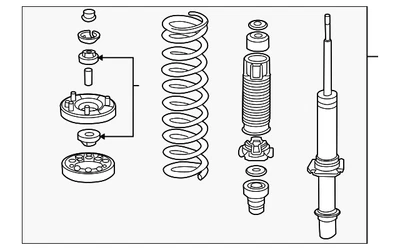 Genuine  2005-2007 Honda Accord - Shock Absorber Assembly L Front 51602-SDA-A23 - Image 1 of 3