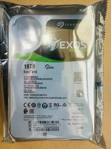 Disques durs d'entreprise SATA 3,5" Seagate Exos X18 ST18000NM000J 18 To NEUF - Photo 1/4