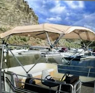 Carver 510AL12 Sunbrella Pontón Bimini Top con Luz de Correr Recorte - Lino Foto 1 de 4