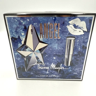 Thierry Mugler Angel Kiss Of An Angel Eau de Parfum 0,8 Fl Oz + Conjunto de Batom Novo Na Caixa Selado - Imagem 1 de 4